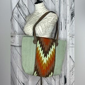 Manos Zapotecas Wool Tote Zipper Closure